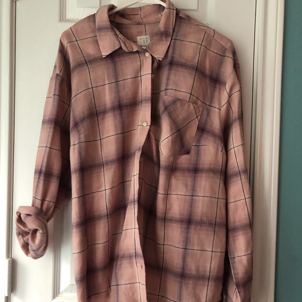 Pink and Grey flannel